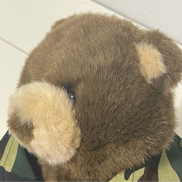 Build a Bear vintage brown bear with camo army military bear 13" - Picture 11 of 13